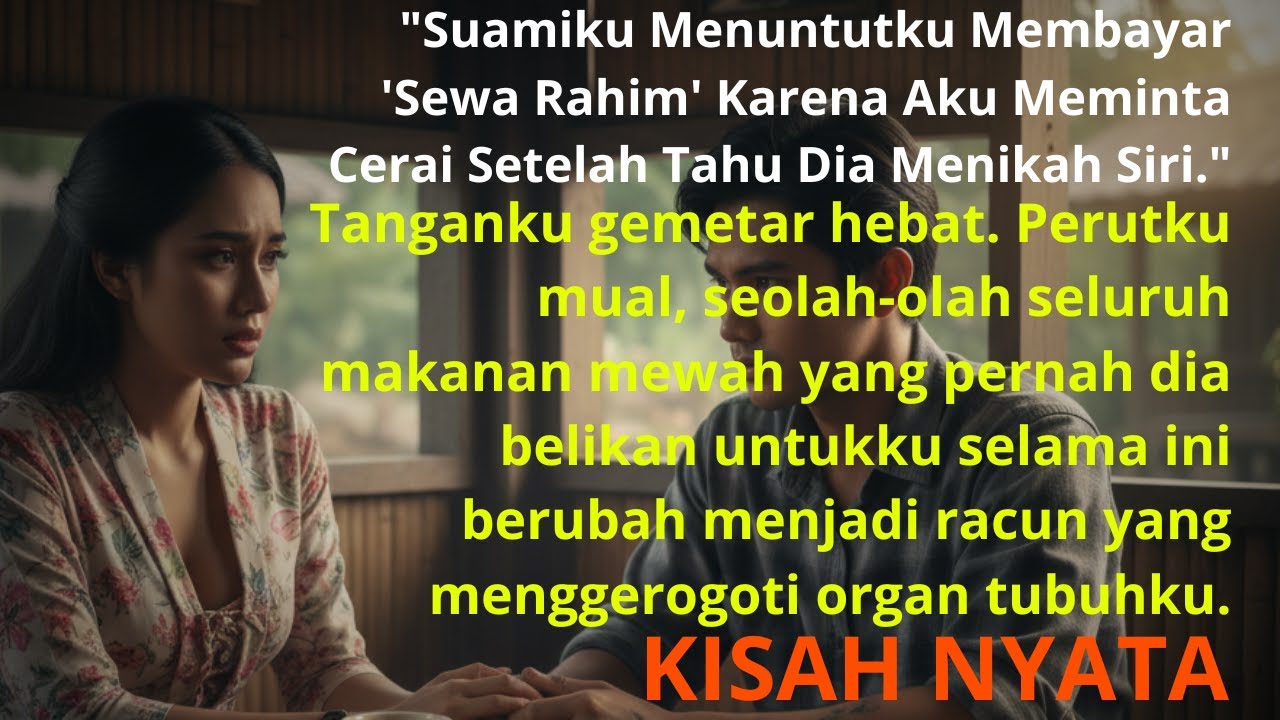 SUAMIKU MENUNTUTKU MEMBAYAR 'SEWA RAHIM' KARENA AKU MEMINTA CERAI SETELAH TAHU DIA MENIKAH SIRI