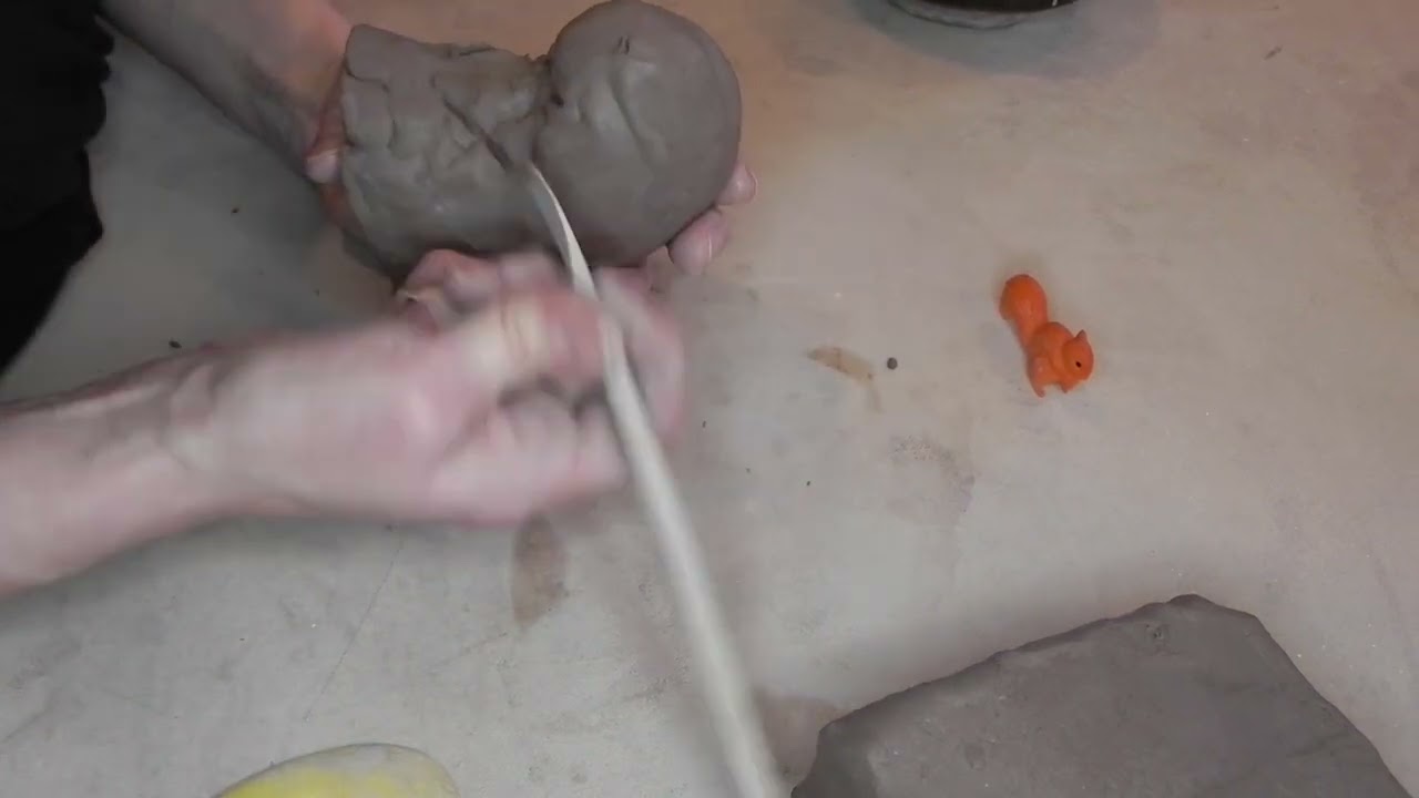 Starting a Squirrel Sculpture