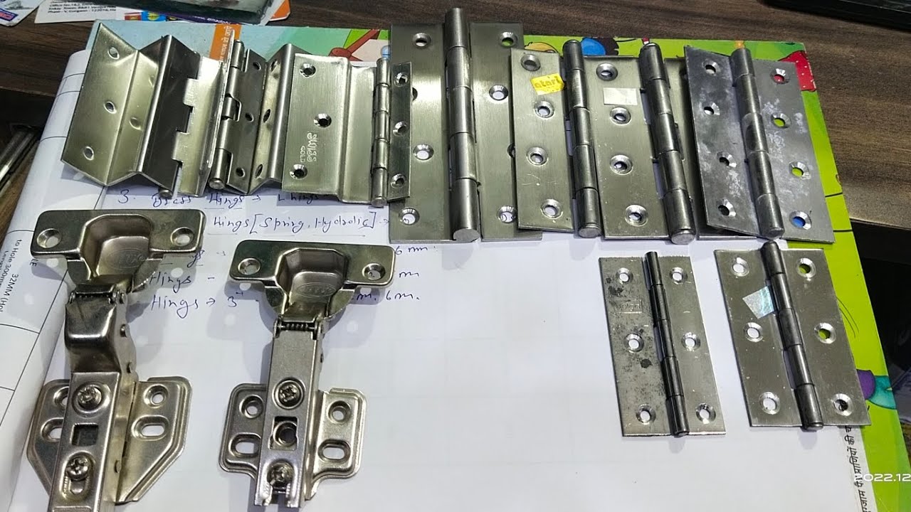 Kabje ki puri list for new hardware shop,#total range of Hings, #Hings kitne type ke hote hain,