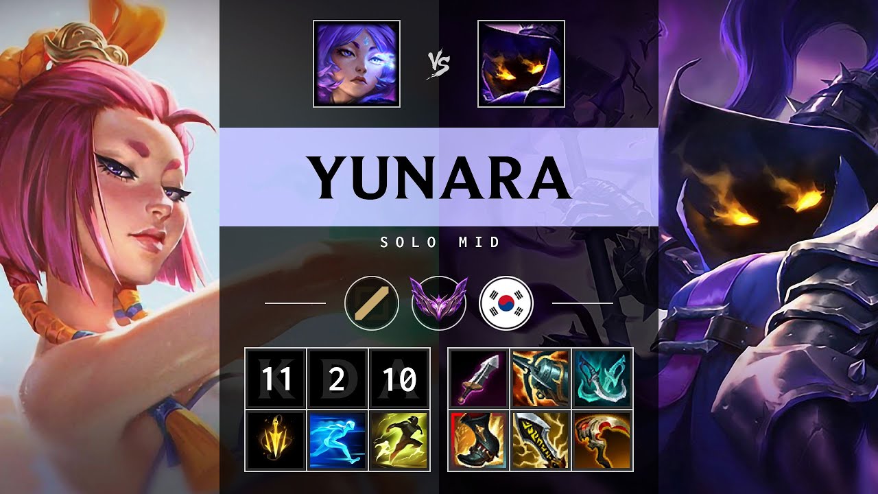 Yunara Mid vs Veigar - KR Master Patch 25.20