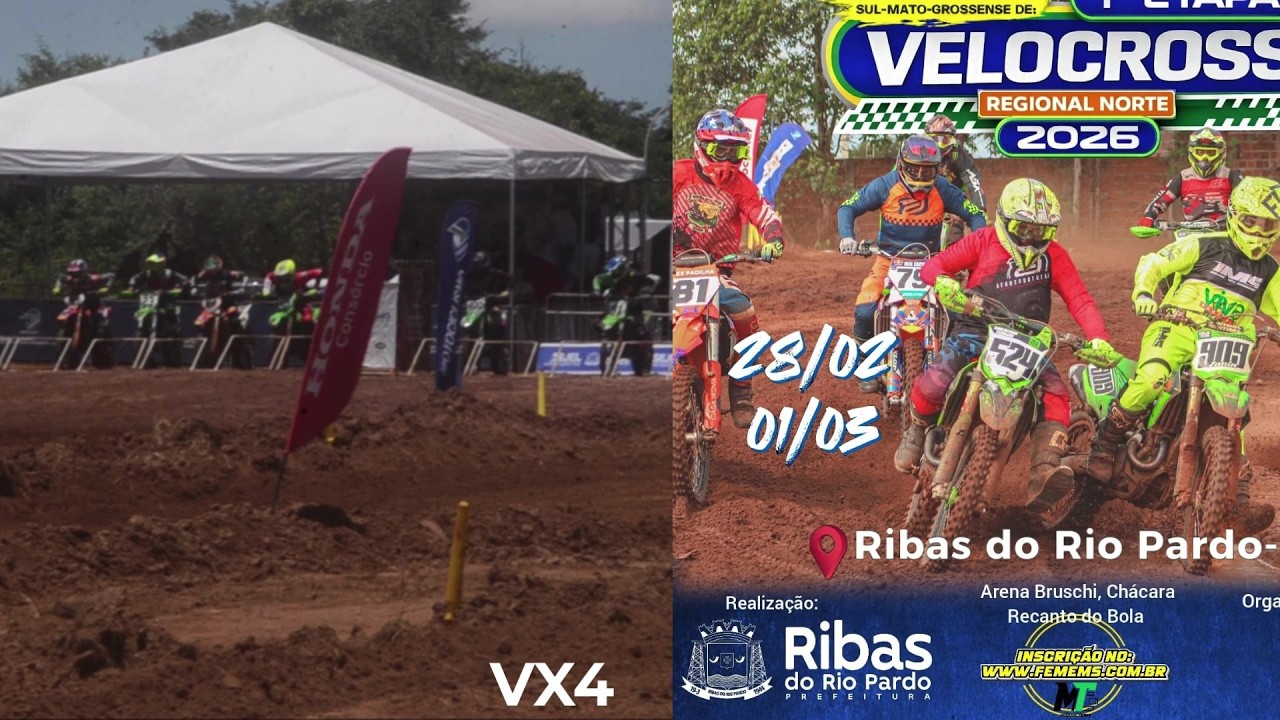 VX4 em Ribas do Rio Pardo pelo Regional Norte no Sul-mato-grossense de Velocross 2026