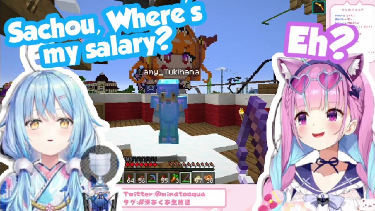 Aqua chan and Lamy chan Akukin interaction[Both POV] [Hololive]