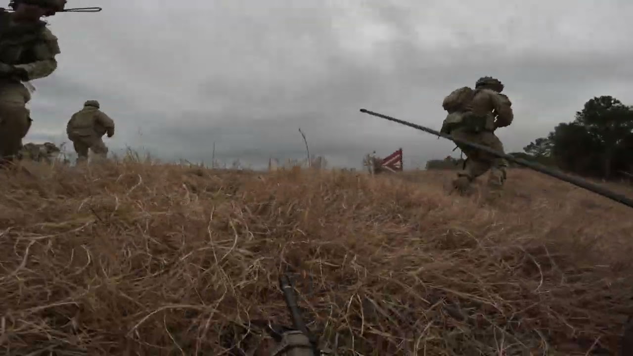 Fist dismounting into support by fire