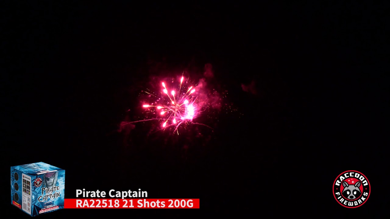 Pirate Captain RA22518 Raccoon Fireworks 2021 New Product 21 Shots