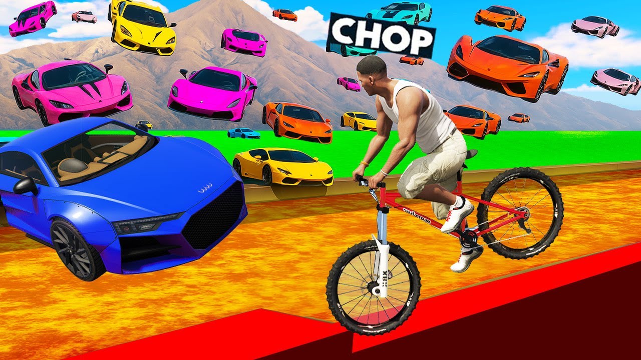 GTA 5 CHOP PULLS A FULL STOP IN CARS VS RUNNERS TO WIN THE MATCH