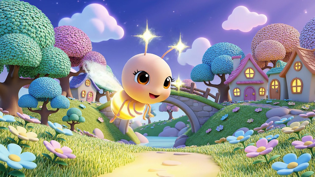 Tiny Firefly Glows Blink Blink Blink | Magical Nighttime Lullaby & Kids Songs