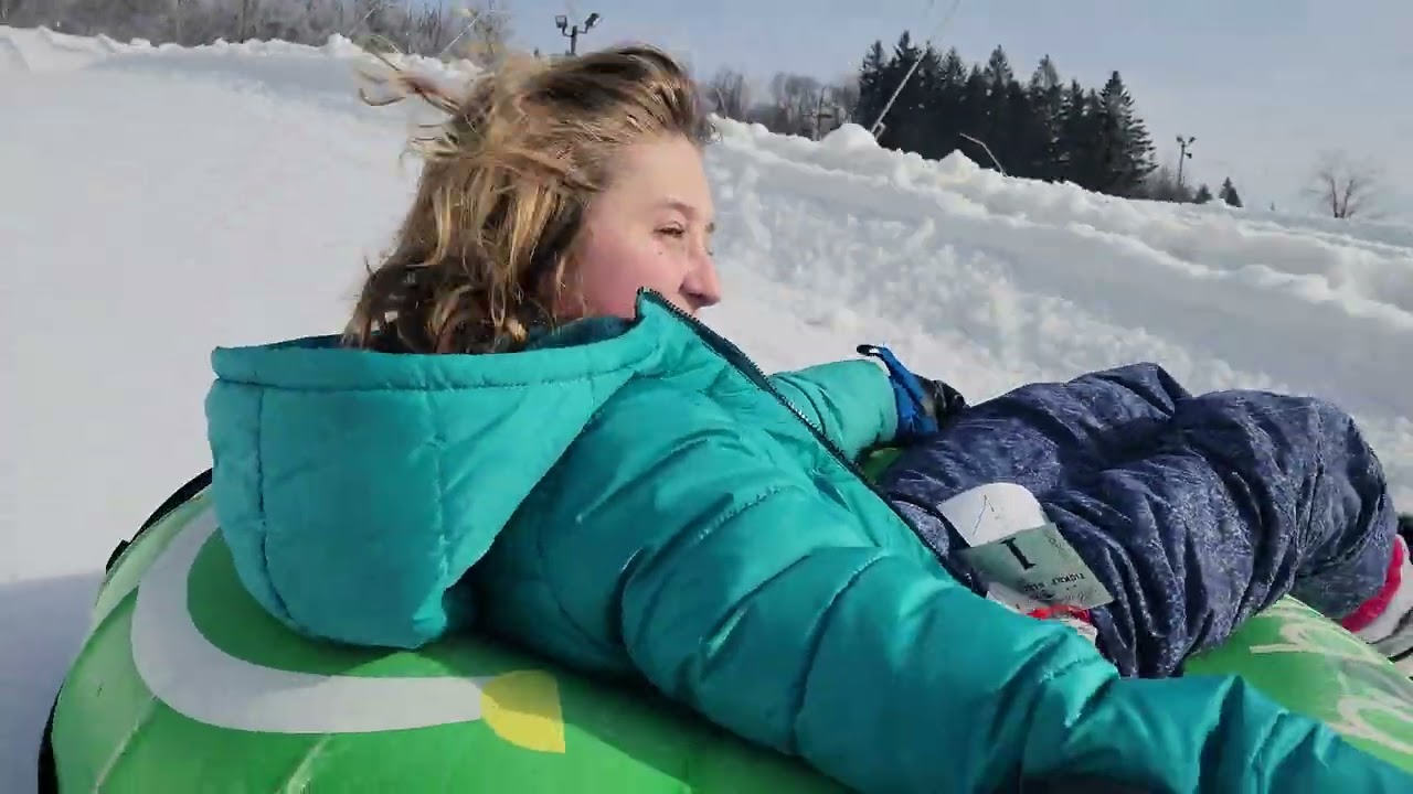 Autumn Kerr snow tubing at Seven Springs