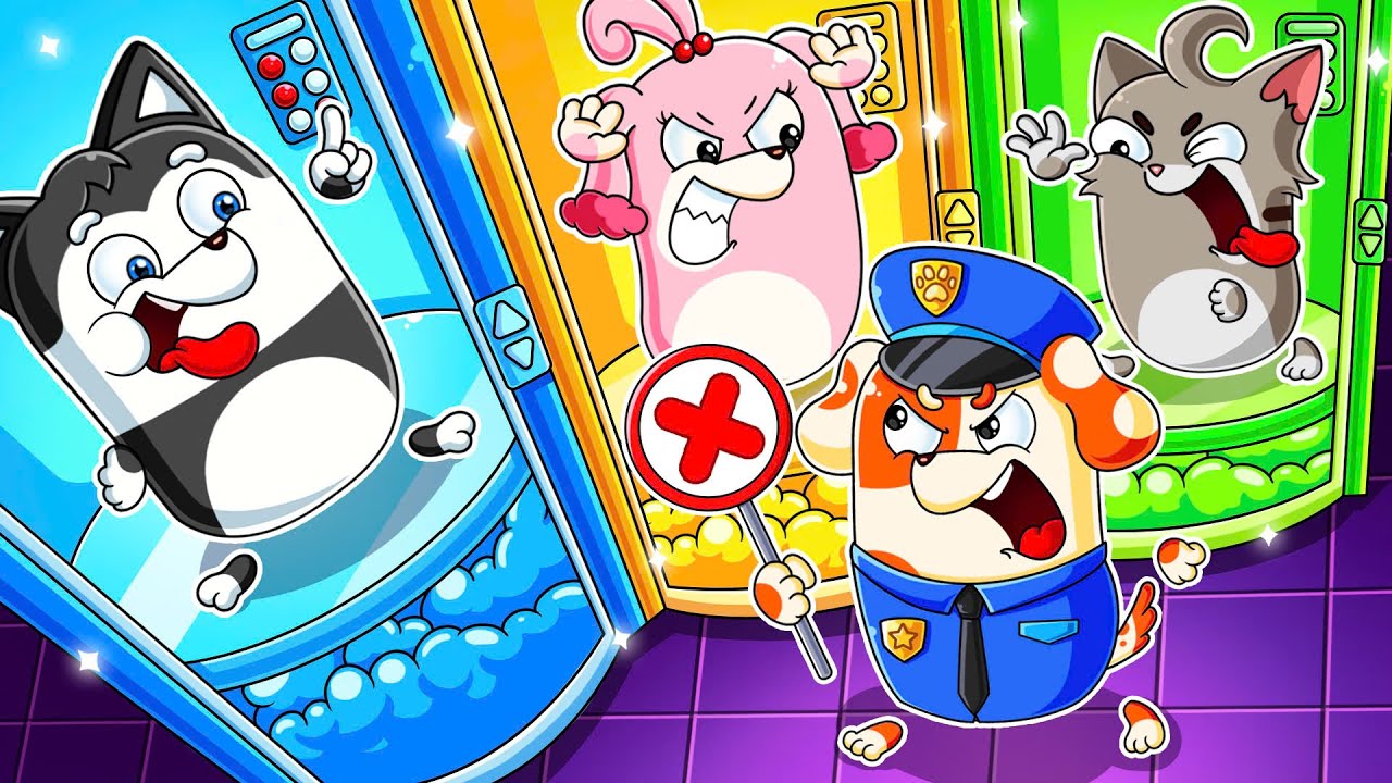 Anima Divertido: Policía Hoo Doo enseña cómo usar el ASCENSOR con seguridad 🚨🐾 | Hola Hoo Doo