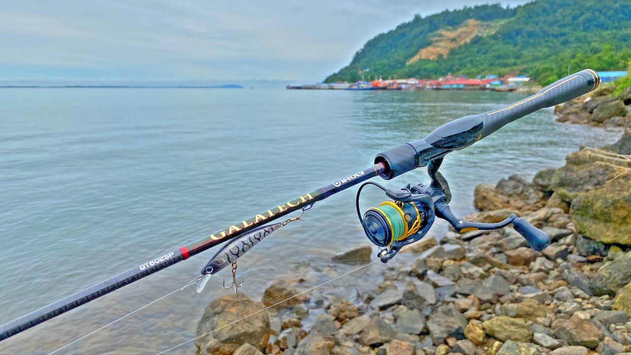 Mancing Ikan Besar di Pinggiran Laut!! Joran Baru iROLY GALATECH Langsung Amiss 🤩