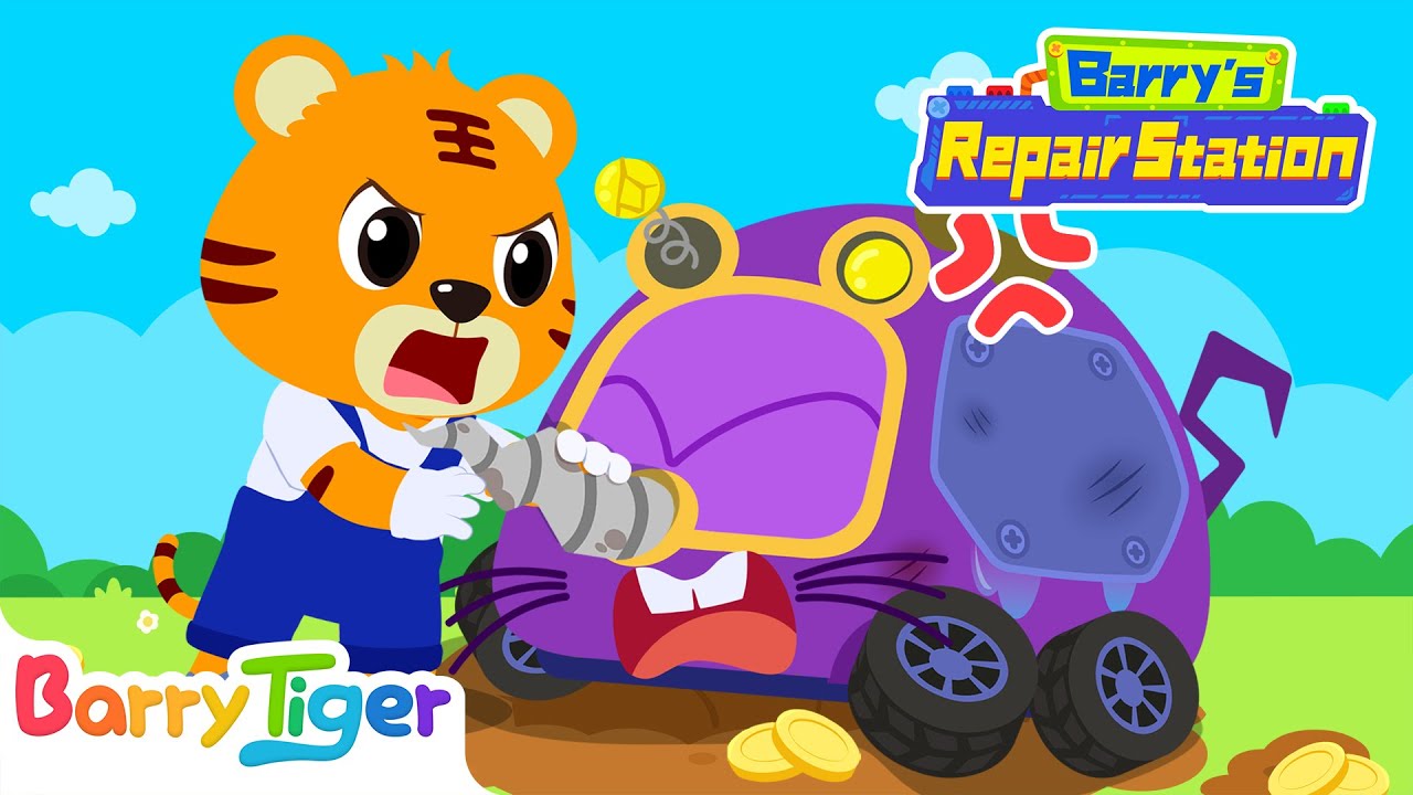 Mole Truck on a Treasure Hunt[NEW] | Car Hospital | BarryTiger Repair Station | Kids Cartoons