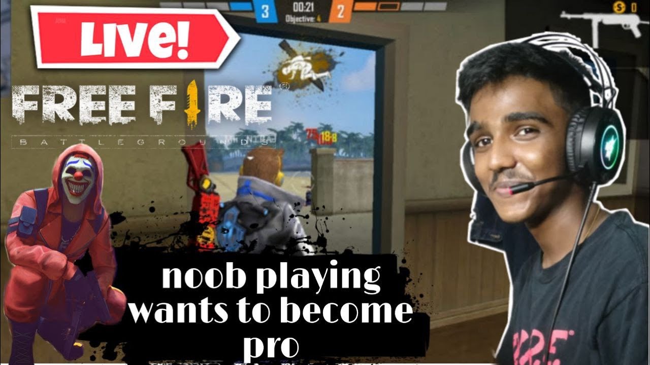 FREE FIRE : NOOB PLAYING WANTS TO BECOME PRO  || LIVE | Indian Vision Gaming II