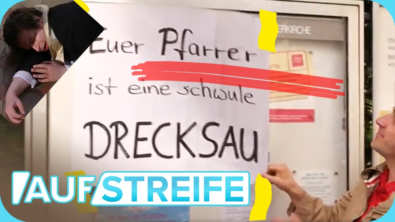 “Euer Pfarrer ist eine schwule Dr*ckssau!” Mobbing & Homophobie vor der Kirche | Auf Streife | SAT.1