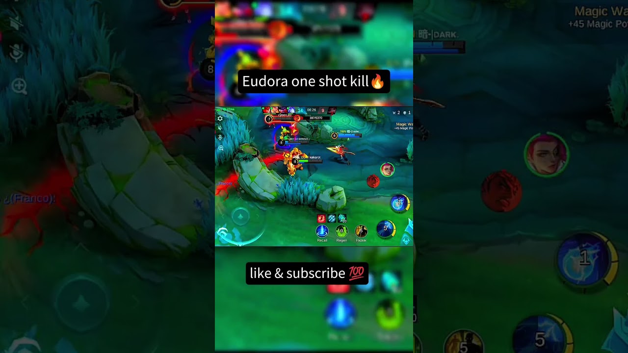 Eudora one shot kil! massive damage 🔥