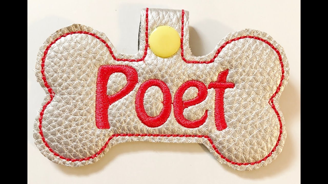 Sew Art & Sew What Pro - 2017 - Creating a Snap Tab Bone Shaped Name Tag for Pets