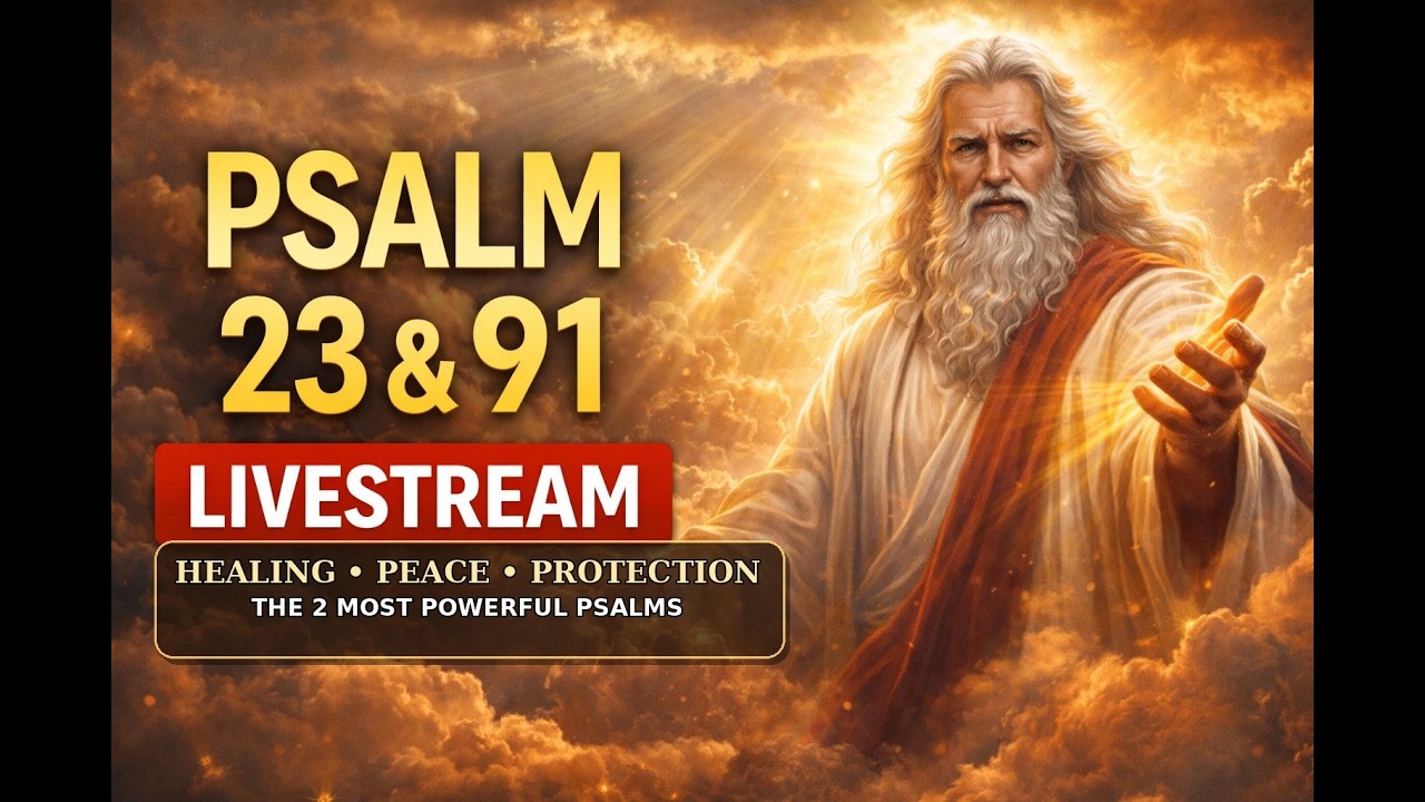 24/7 LIVE Psalm 23 & Psalm 91 (KJV) | Powerful Prayer for Peace, Healing, Protection & Sleep