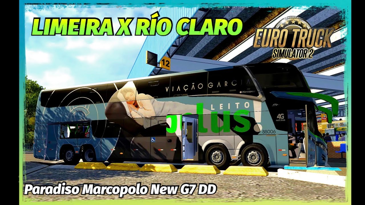 Bus Mod Driving Simulador Marcopolo New G7 Double Decker 1800 Mercedes-Bens