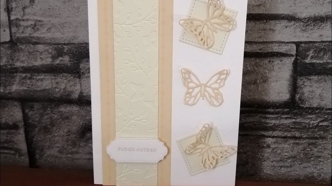 Einfache Karte basteln Ostern Frühling
