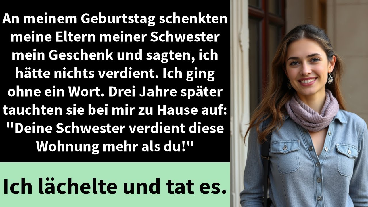 An meinem Geburtstag schenkten meine Eltern meiner Schwester mein Geschenk und sagten,