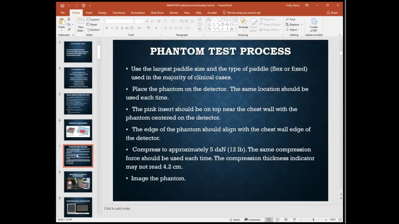 SP2025 Mammography Quality Control Testing