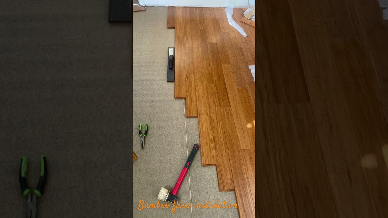 Bamboo floor installation. #bamboo #flooringpdx #floorinstallation #pdx