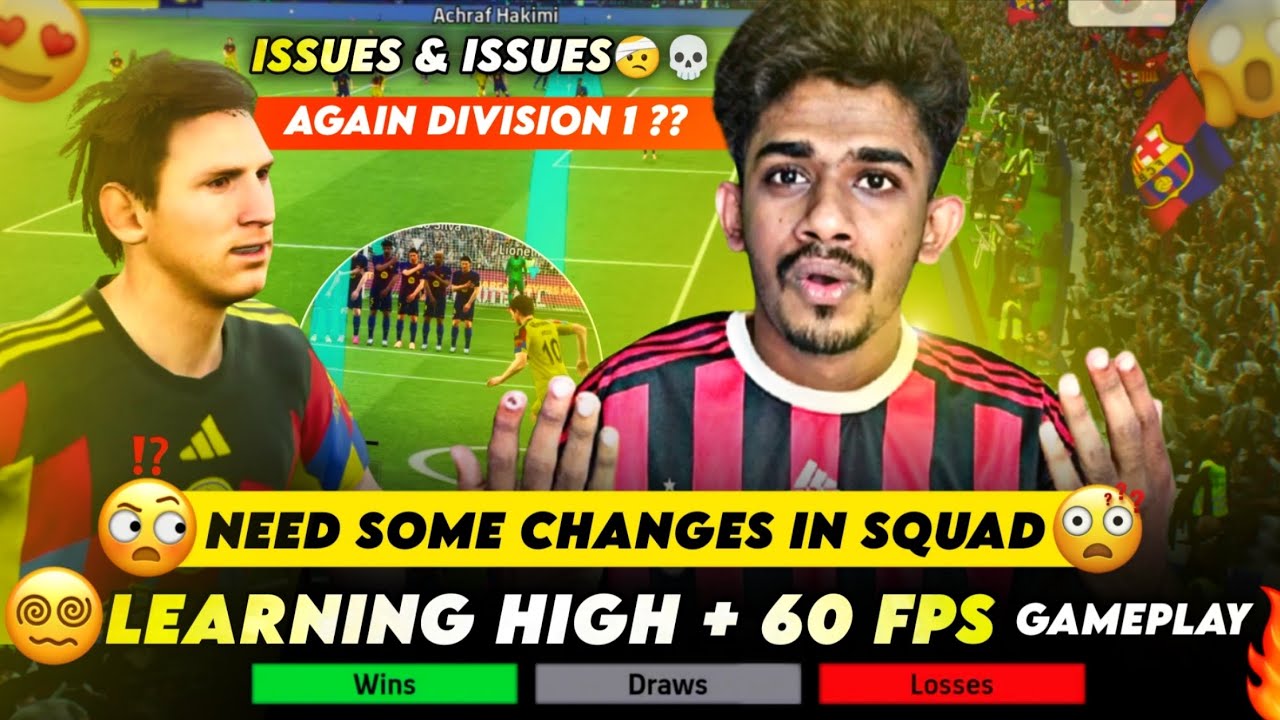 Learning High + 60Fps Gameplay🤕😱🥶 Division 1 Gameplay Gone in Some Wron Mode💔in efootball 26 🔥🔥OMG👿👿