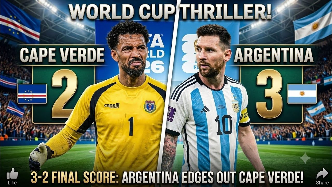 Argentina vs Cape Verde 3-2 | Full Match Highlights | FIFA World Cup 2026| Messi Amazing Performance