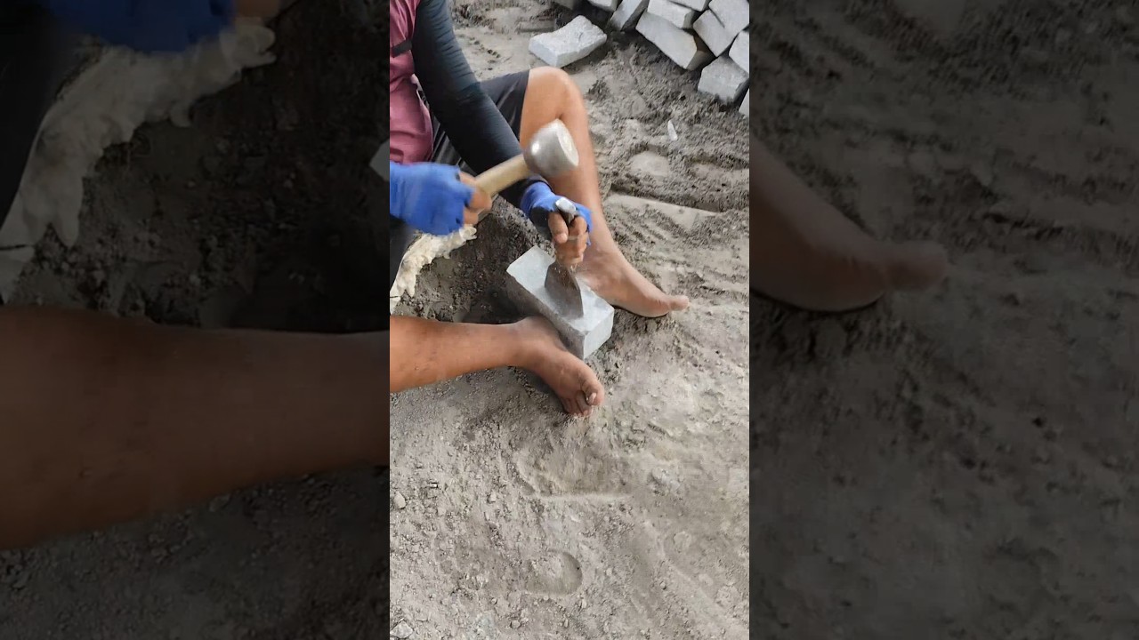 Rachando lajinha granito Miracema #pedrasnaturais