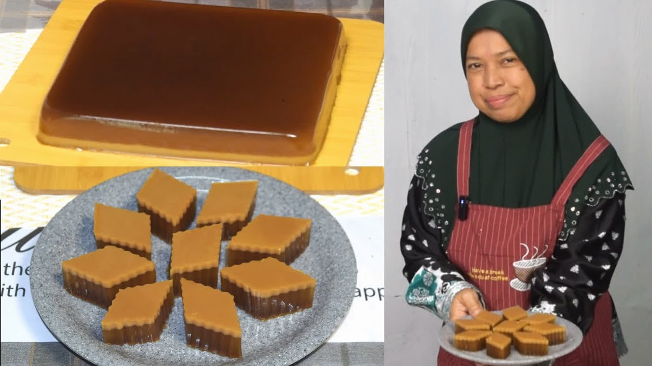 Jom buat agar-agar santan gula merah tanpa telur