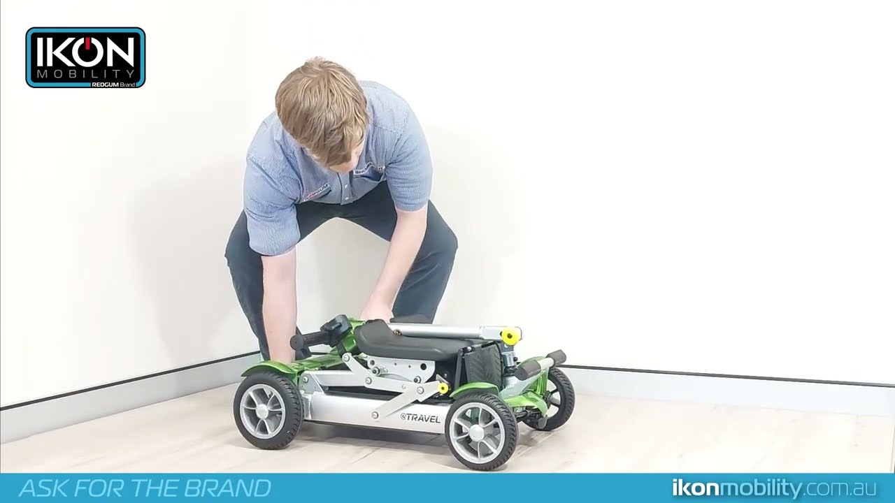 eTRAVEL FOLDING IKON MOBILITY SCOOTER INSTRUCTIONAL VIDEO - IK4QPG (GREEN) & IK4QPR (RED)