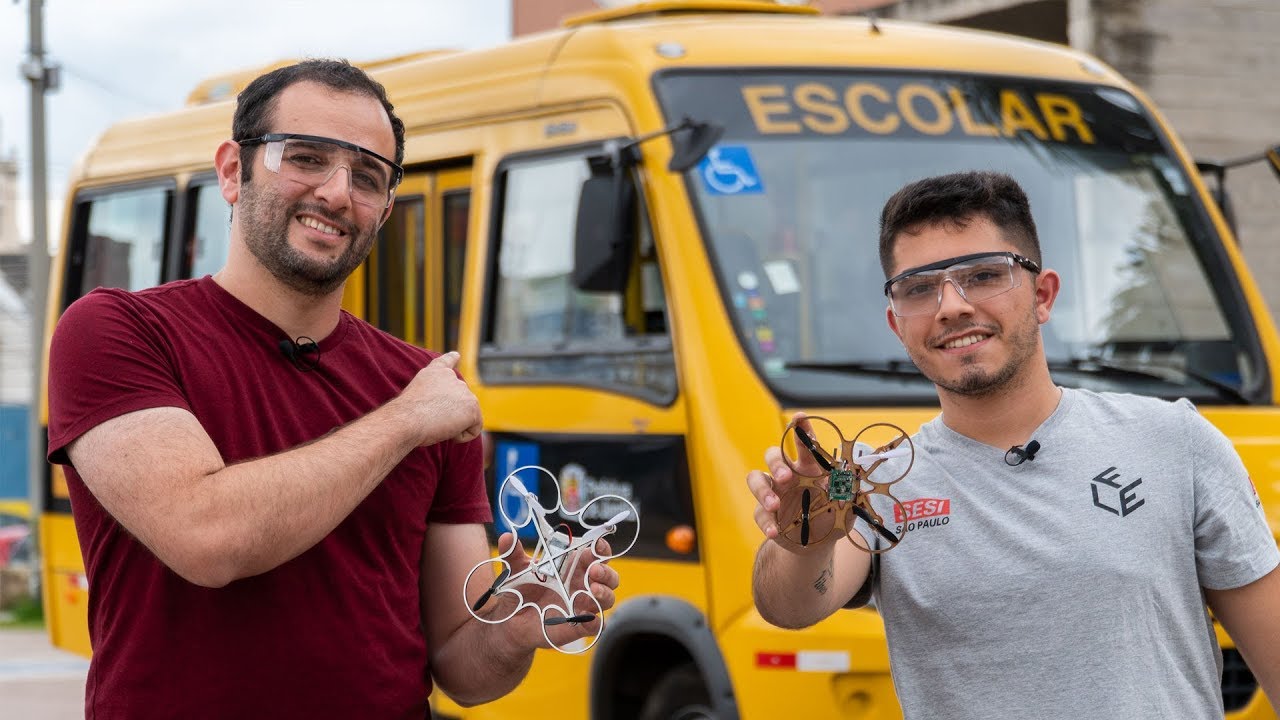 Soltamos drone no busão DE NOVO e olha no que deu!