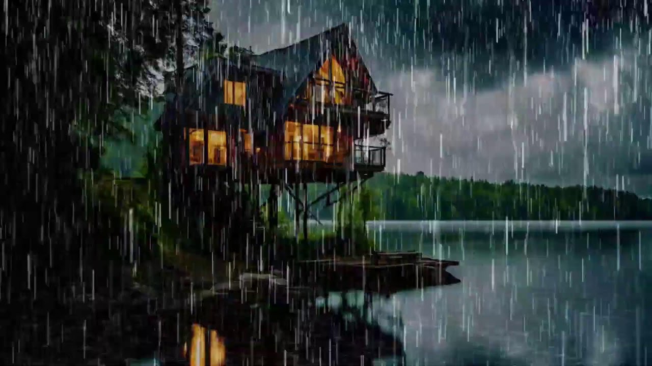 Escape to the Forest Lake 🍃 Rainy Piano Ambience for Deep Sleep, Meditation & Focus
