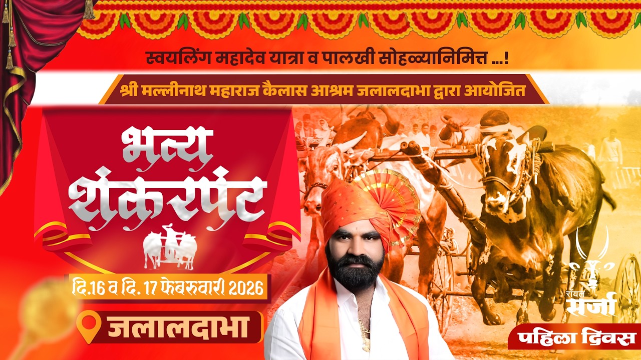 🔴 Royal Sarja Live | आमदार केशरी भव्य शंकरपट | जलालदाभा शंकरपट लाईव्ह | Bailgada Sharyat Live