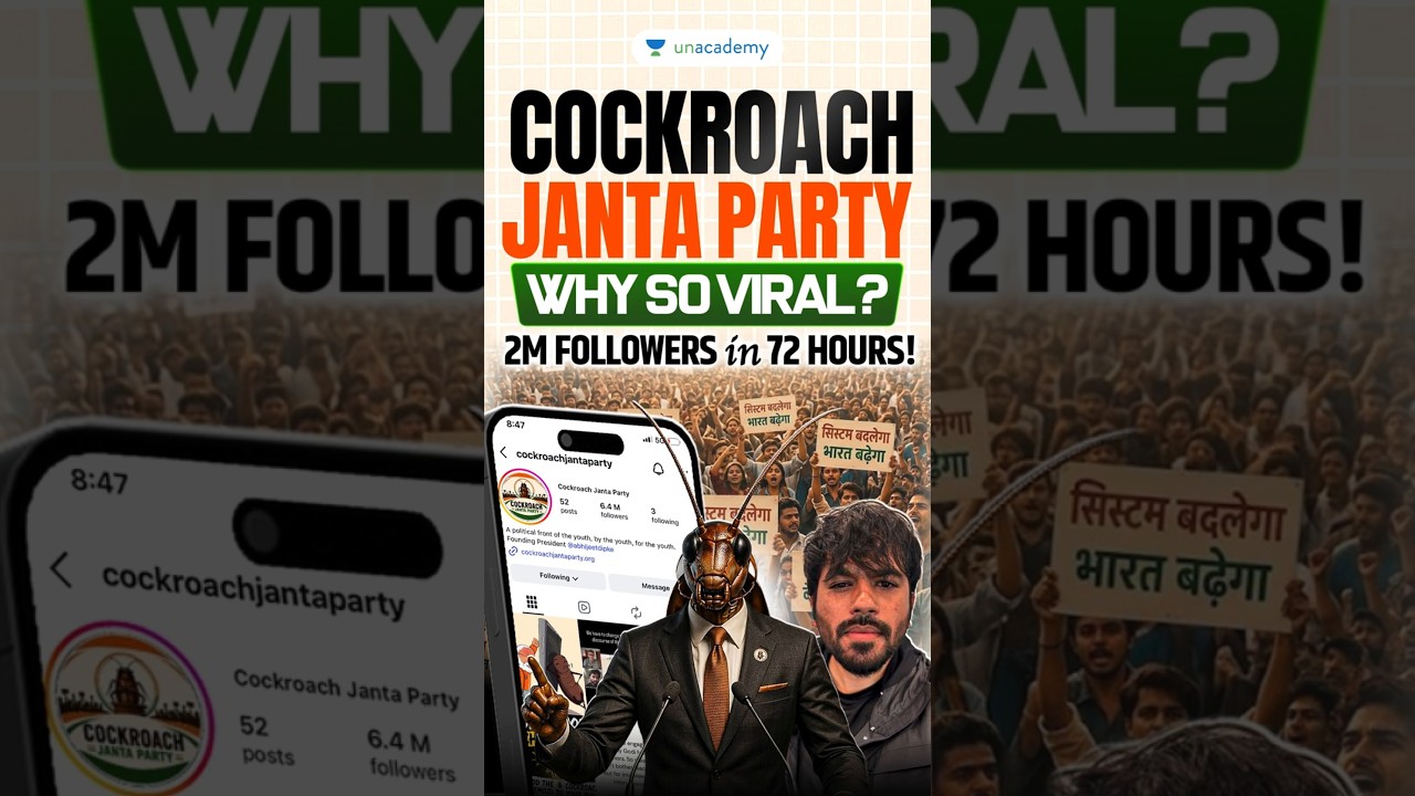 Cockroach Janta Party EXPLAINED! CJI Remarks + 2M Followers Decoded | UPSC 2026