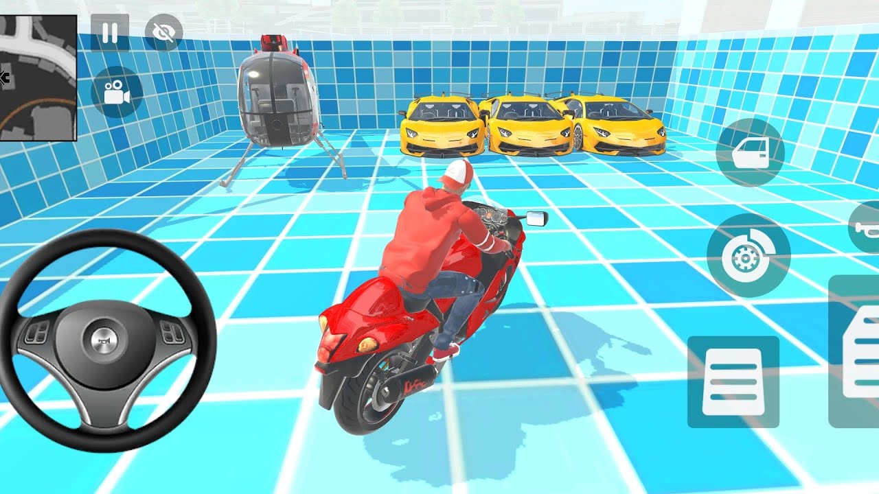 🎮 Franklin Order By 3️⃣ Lamborghini Car 1️⃣ Helicopter 🚁 in 🇮🇳 Indian Bike Auto Simulator 