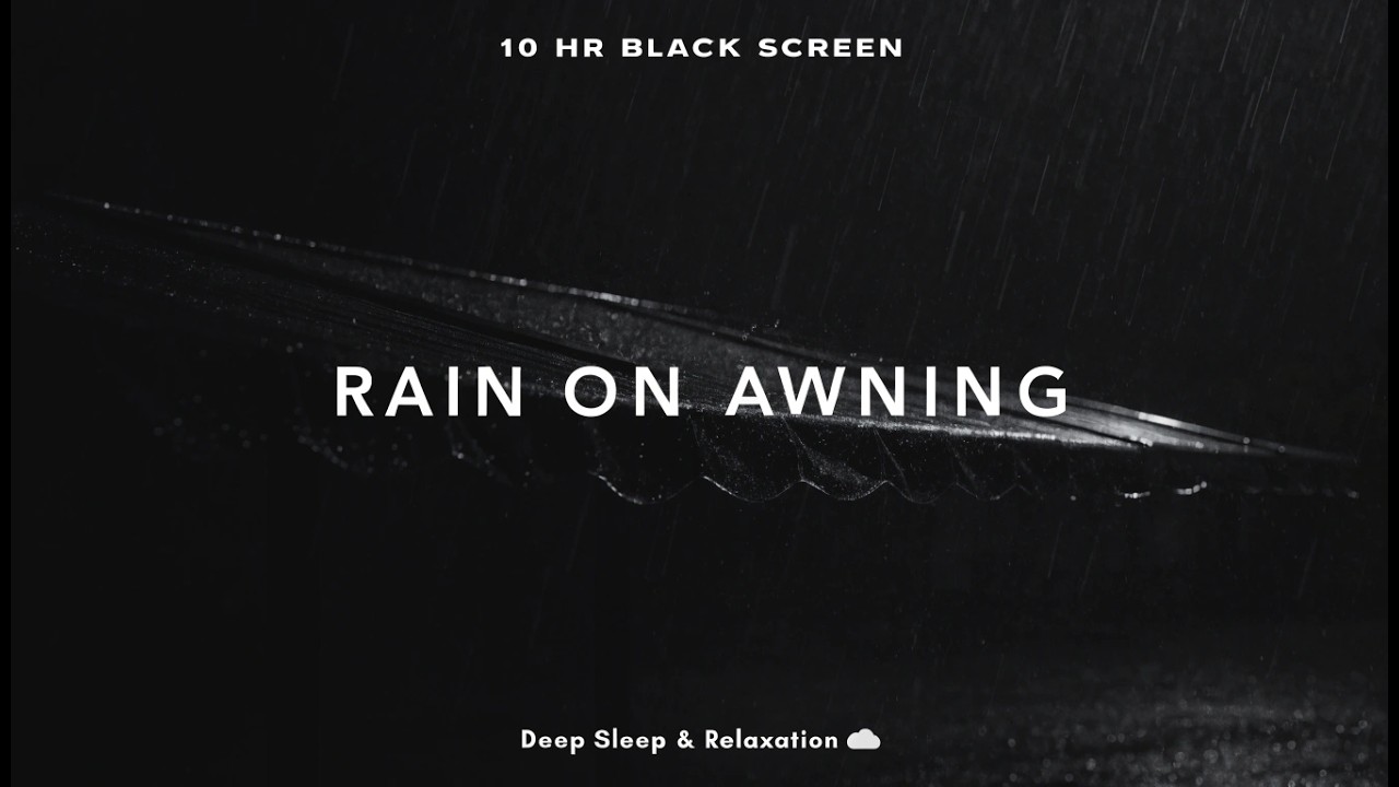 10 Hours Black Screen Gentle Rain on Metal Roof at Night 🌧️ – Cozy Rain Sounds for Deep Sleep