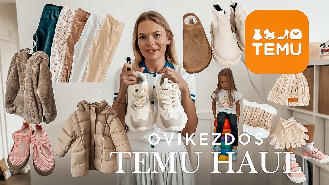Ovikezdés a TEMU-val | Óriási kislány ruha és cipő HAUL 🍂 