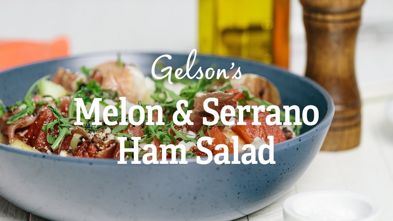 Melon & Serrano Ham Salad in Balsamic Reduction
