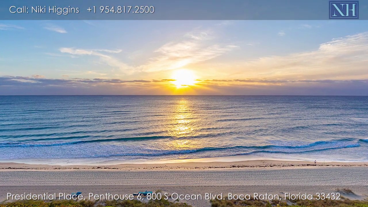 Stunning Beach House at Presidential Place, Penthouse 6, Boca Raton, Florida 33432