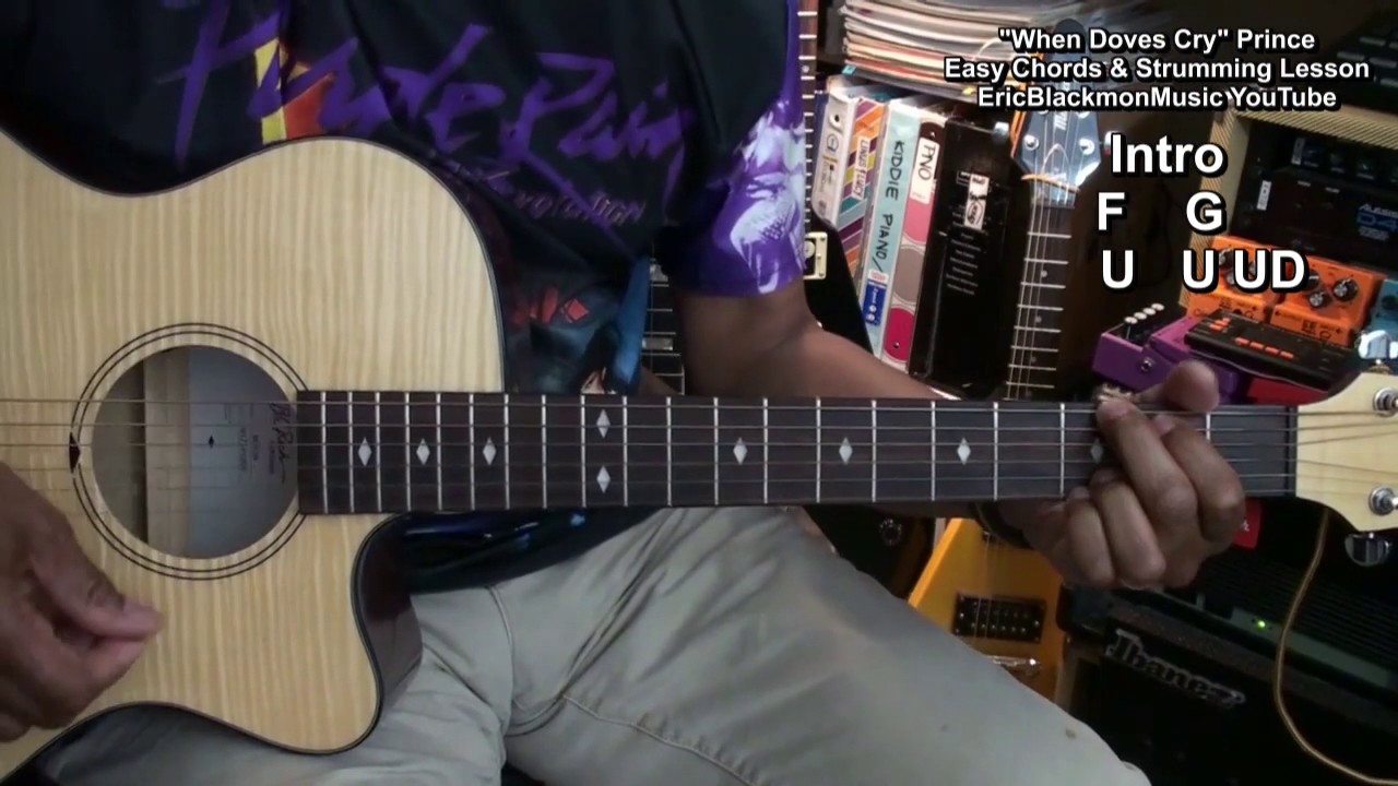 When Doves Cry PRINCE Easy Guitar Lesson EricBlackmonMusic