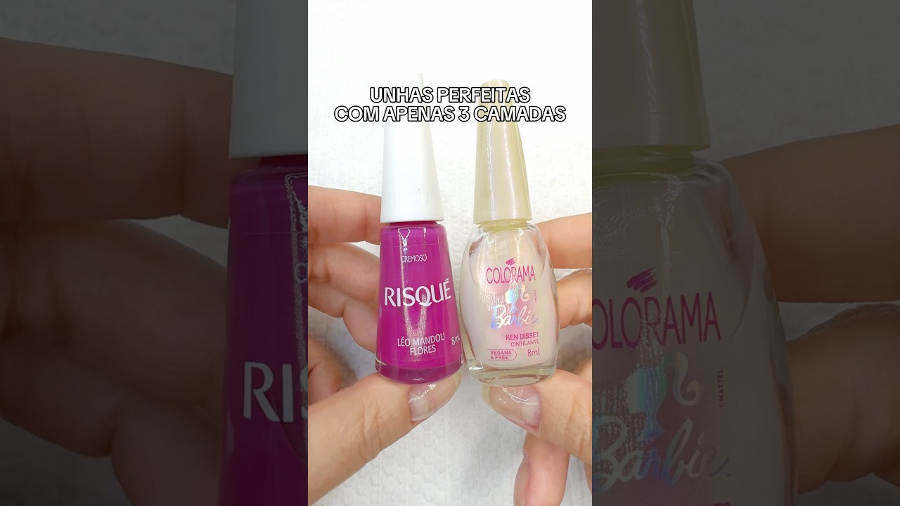 Unhas perfeitas com apenas tr&ecirc;s camadas 💅🏼 #unhas #esmaltes #unhaslindas