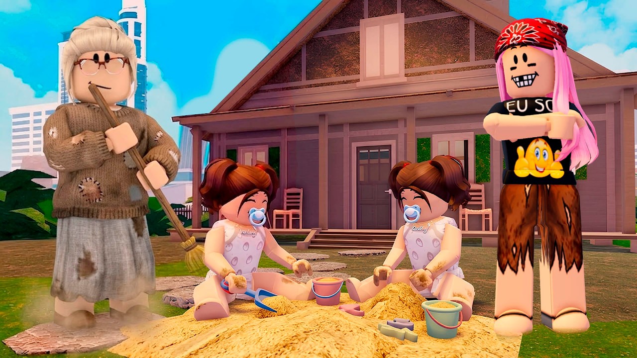CUIDANDO DAS BEBÊS ADOTADAS NA CASA MAIS POBRE DE DUBAI - Roleplay ROBLOX