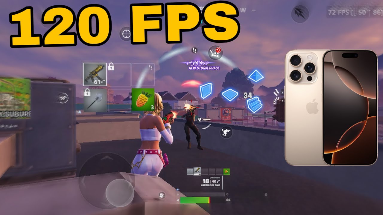 iPhone 16 Pro 120 Fps Fortnite Mobile Gameplay *It’s Getting Hard To Play On Diamond 3 Rank*