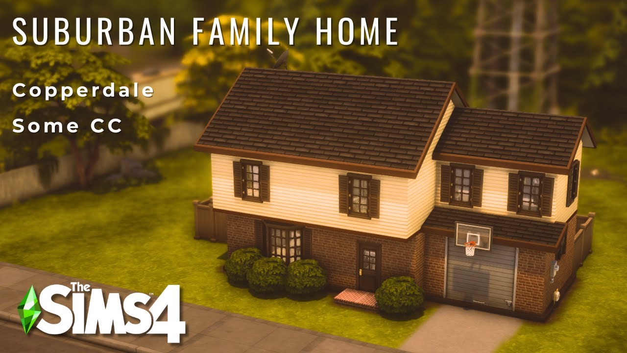 Nostalgic 2000s Suburban Family Home || Sims 4 Speedbuild || CC Links || Realistic