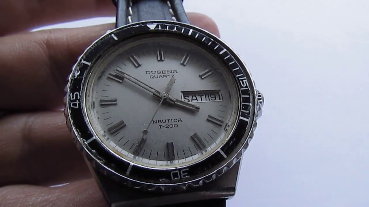 Dugena Nautica T 200 vintage wristwatch quartz Sub Diver