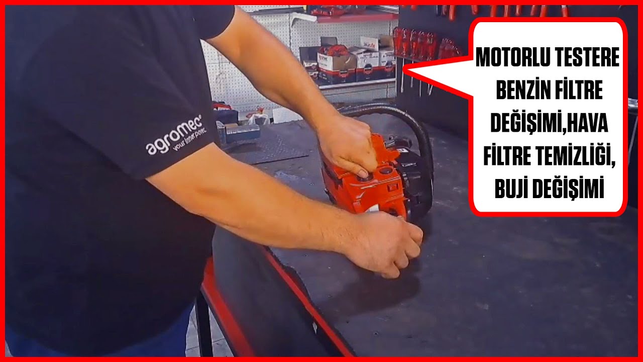 Motorlu testere benzin filtre değişimi, hava filtre temizliği, buji değişimi nasıl yapılır?