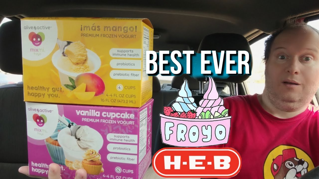 MIX MI Best  Frozen Yogurt Froyo Mango Vanilla Cupcake HEB Find  REVIEW