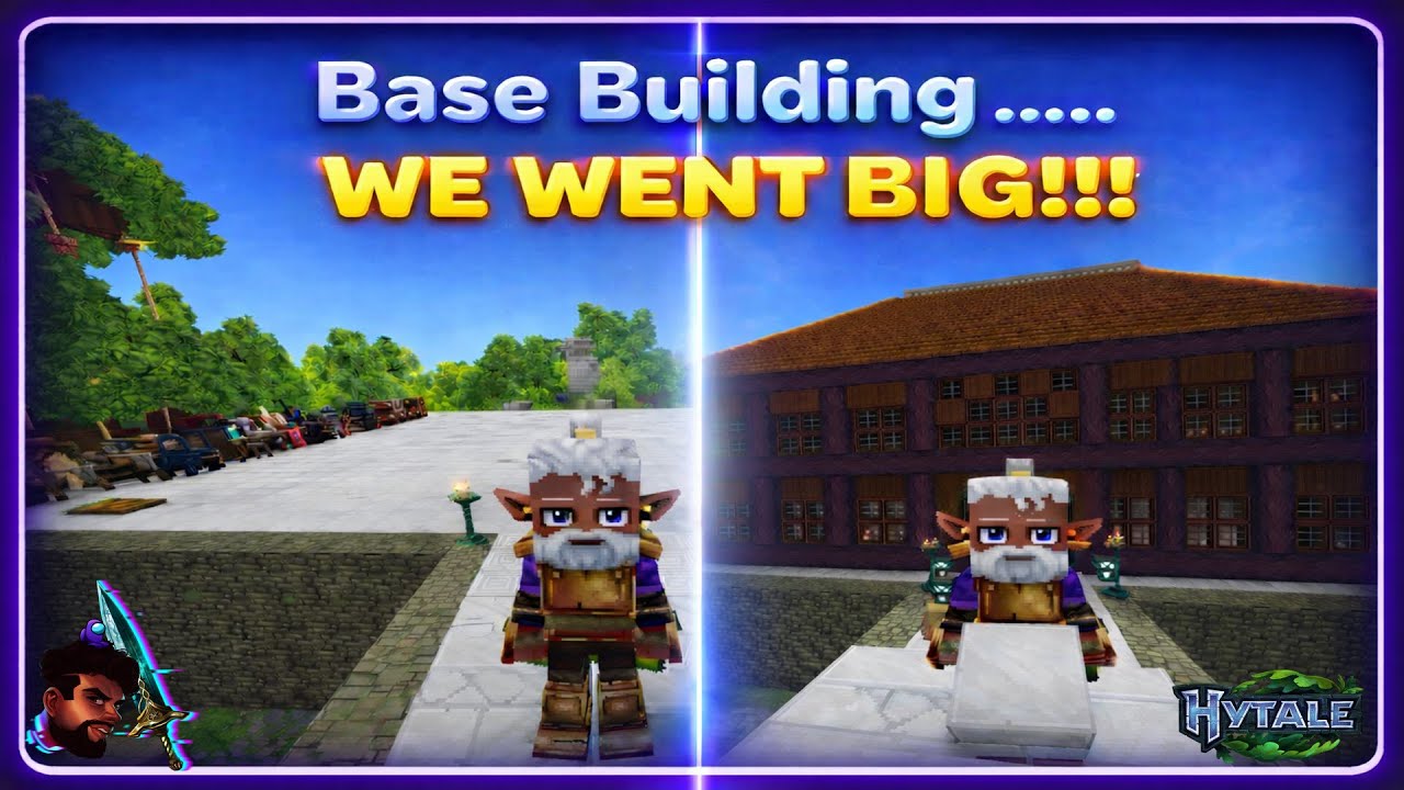 Hytale Base Building......... WE WENT BIG!!!