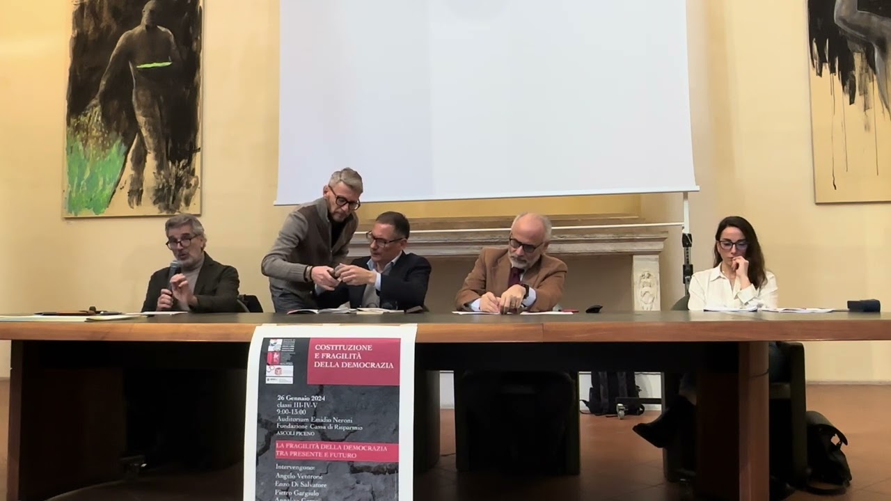 26 gennaio 2024 - LA FRAGILITÀ DELLA DEMOCRAZIA TRA PRESENTE E FUTURO Parte1