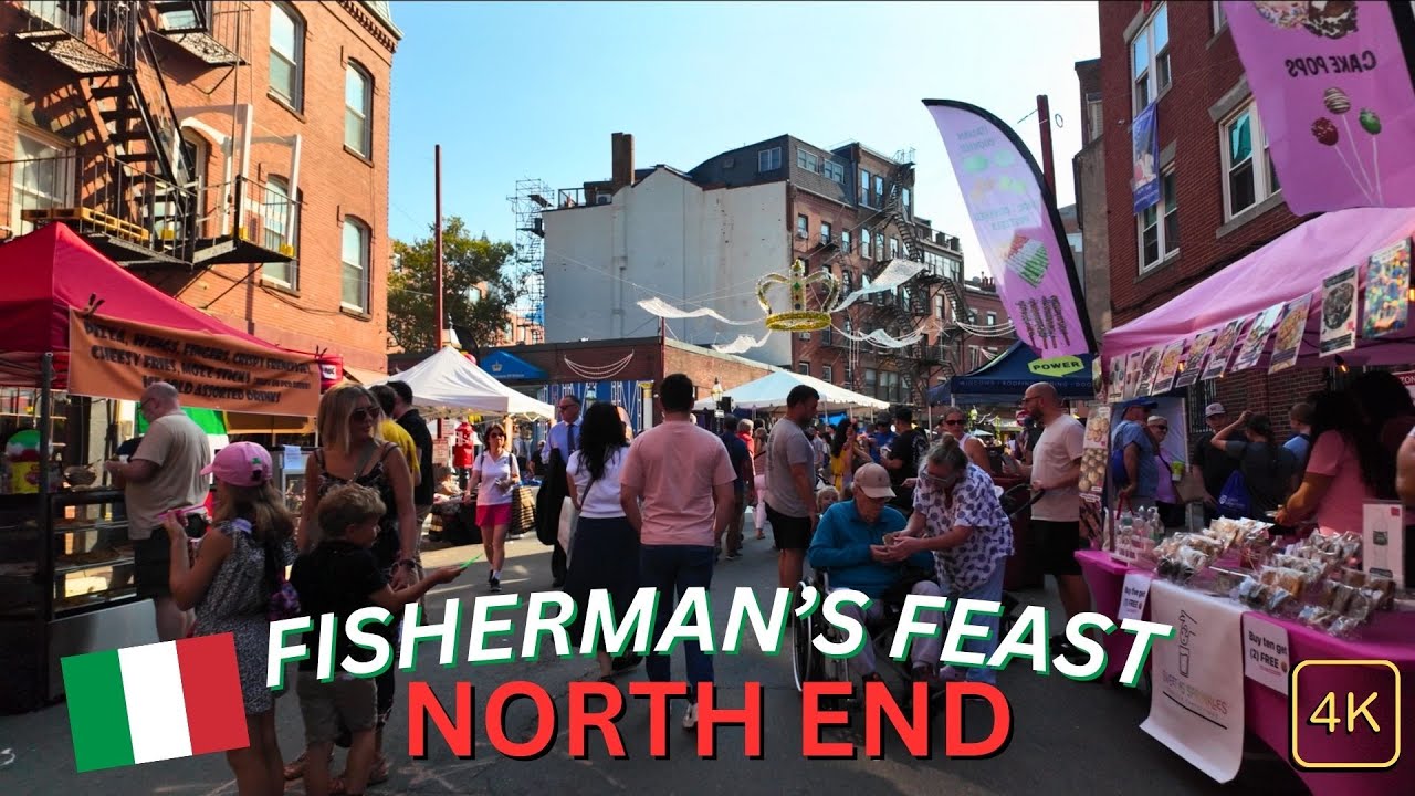 Boston’s North End 𝟜k walking tour | FISHERMAN'S FEAST 2025 🇮🇹🍝 | BOSTON, MA 2025