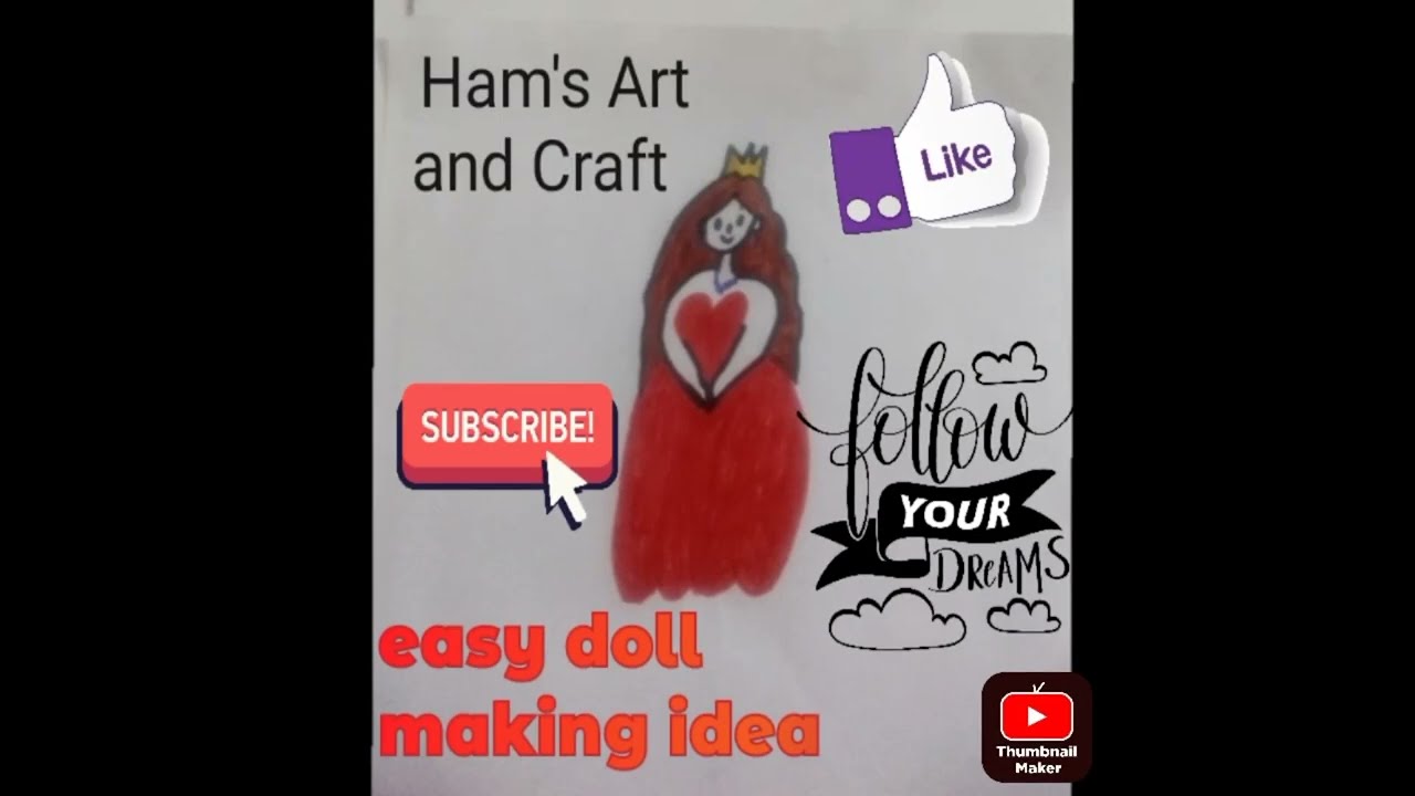 This doll turned into a beautiful princess. Easy way to draw a doll/ princess 👸😲